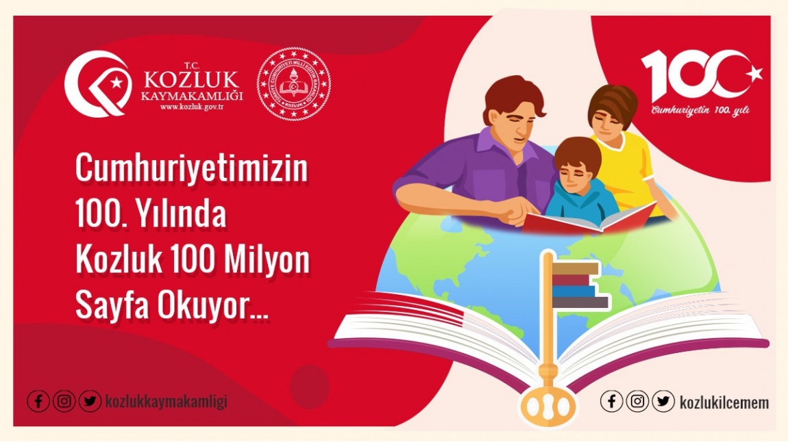 Cumhuriyetimizin 100. Yılında Kozluk 100 milyon Sayfa Okuyor..